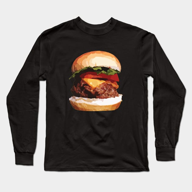 Super Yummy Burger Cute Funny Foodie Shirt Laugh Joke Food Hungry Snack Gift Sarcastic Happy Fun Introvert Awkward Geek Hipster Silly Inspirational Motivational Birthday Present Long Sleeve T-Shirt by EpsilonEridani